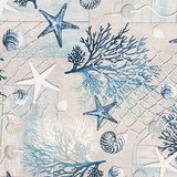 Lona estampada com motivos marinhos - Ribes y Casals