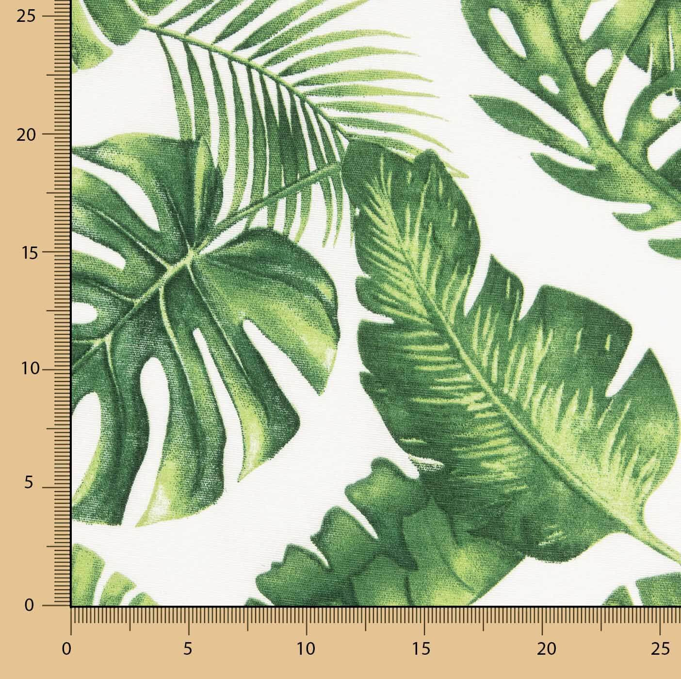 Lona estampada com folhas tropicais - Ribes y Casals