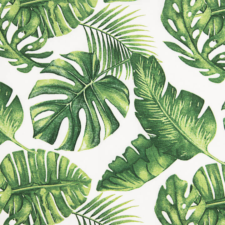 Lona estampada com folhas tropicais - Ribes y Casals