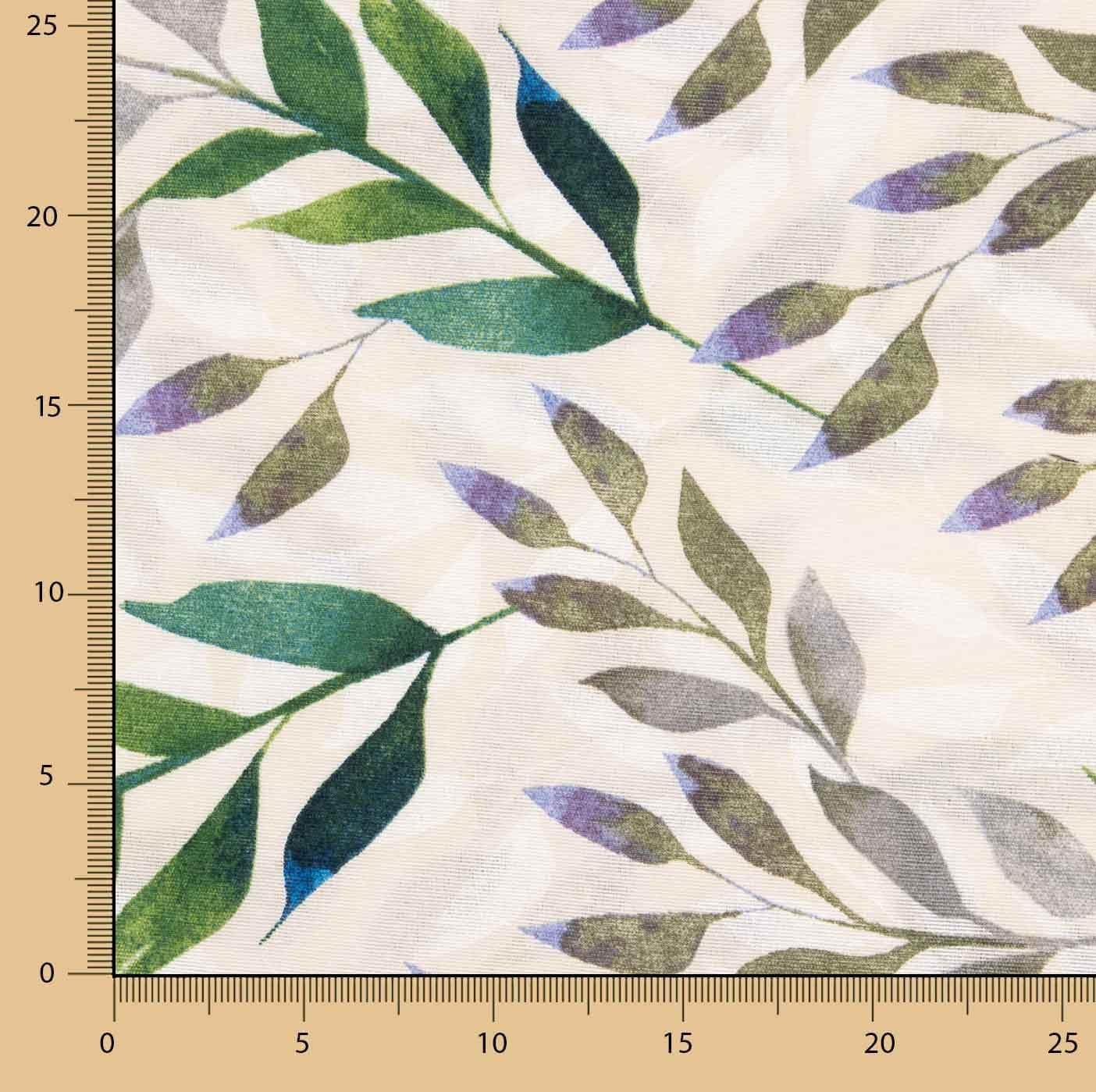 Lona estampada com folhas de oliveira - Ribes y Casals