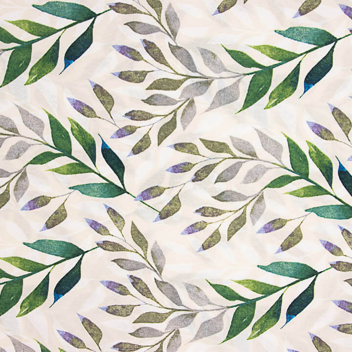 Lona estampada com folhas de oliveira - Ribes y Casals