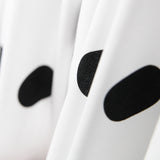 Popeline Spandex Bolinhas Preto 30mm Branco - Ribes y Casals