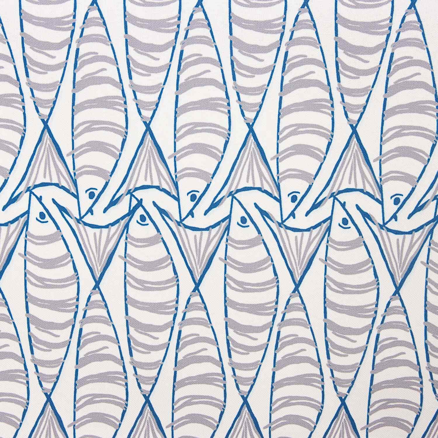 Tecido para toalhas de mesa Peixes Azul Cinza 155 cm – Ribes & Casals