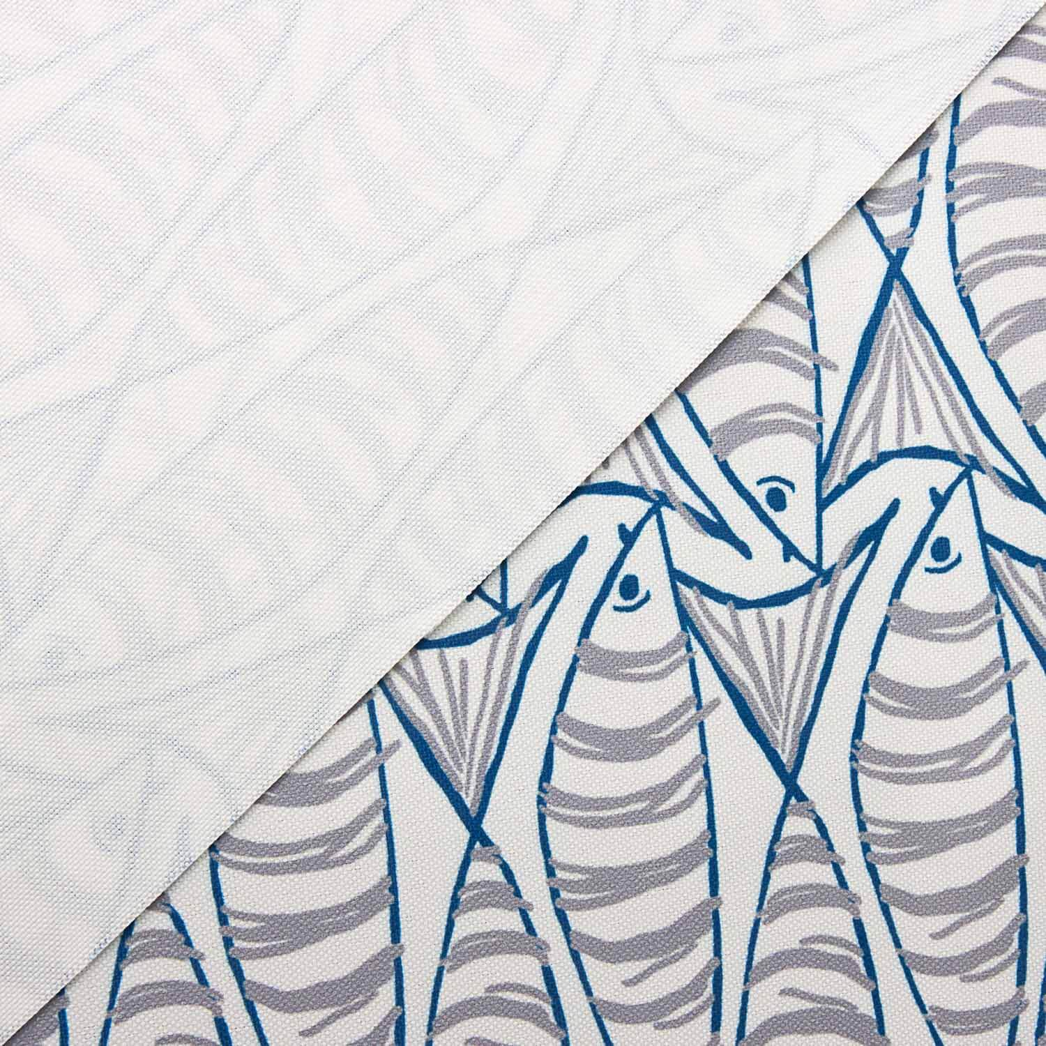 Tecido para toalhas de mesa Peixes Azul Cinza 155 cm – Ribes & Casals