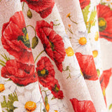 Lona estampada com papoilas e margaridas - Ribes y Casals