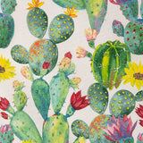 Lona estampada Cactus Aquarela - Ribes y Casals