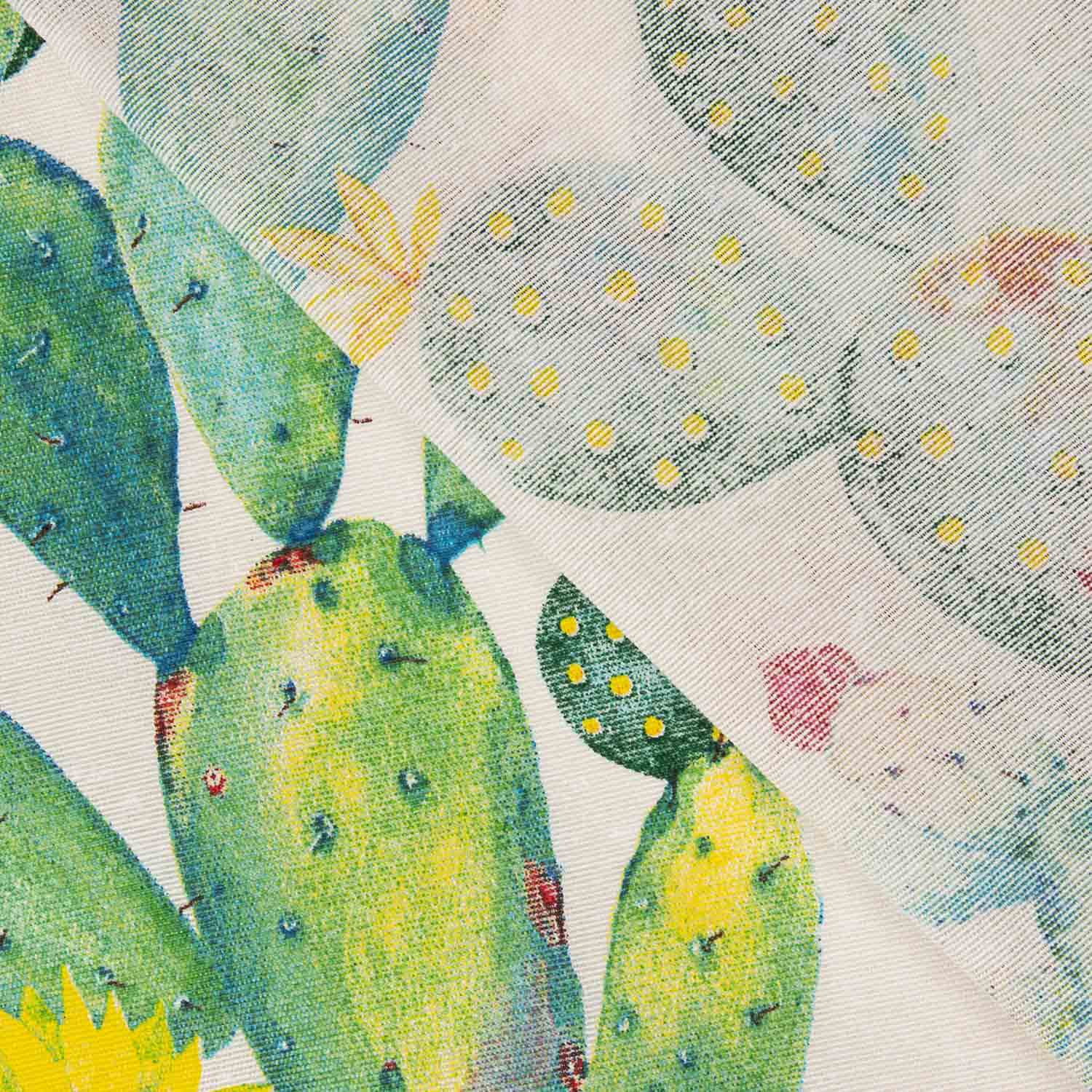 Lona estampada Cactus Aquarela - Ribes y Casals