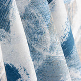 Lona estampada com círculos abstratos azuis - Ribes y Casals