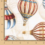 Lona estampada com balões aerostáticos vintage - Ribes y Casals
