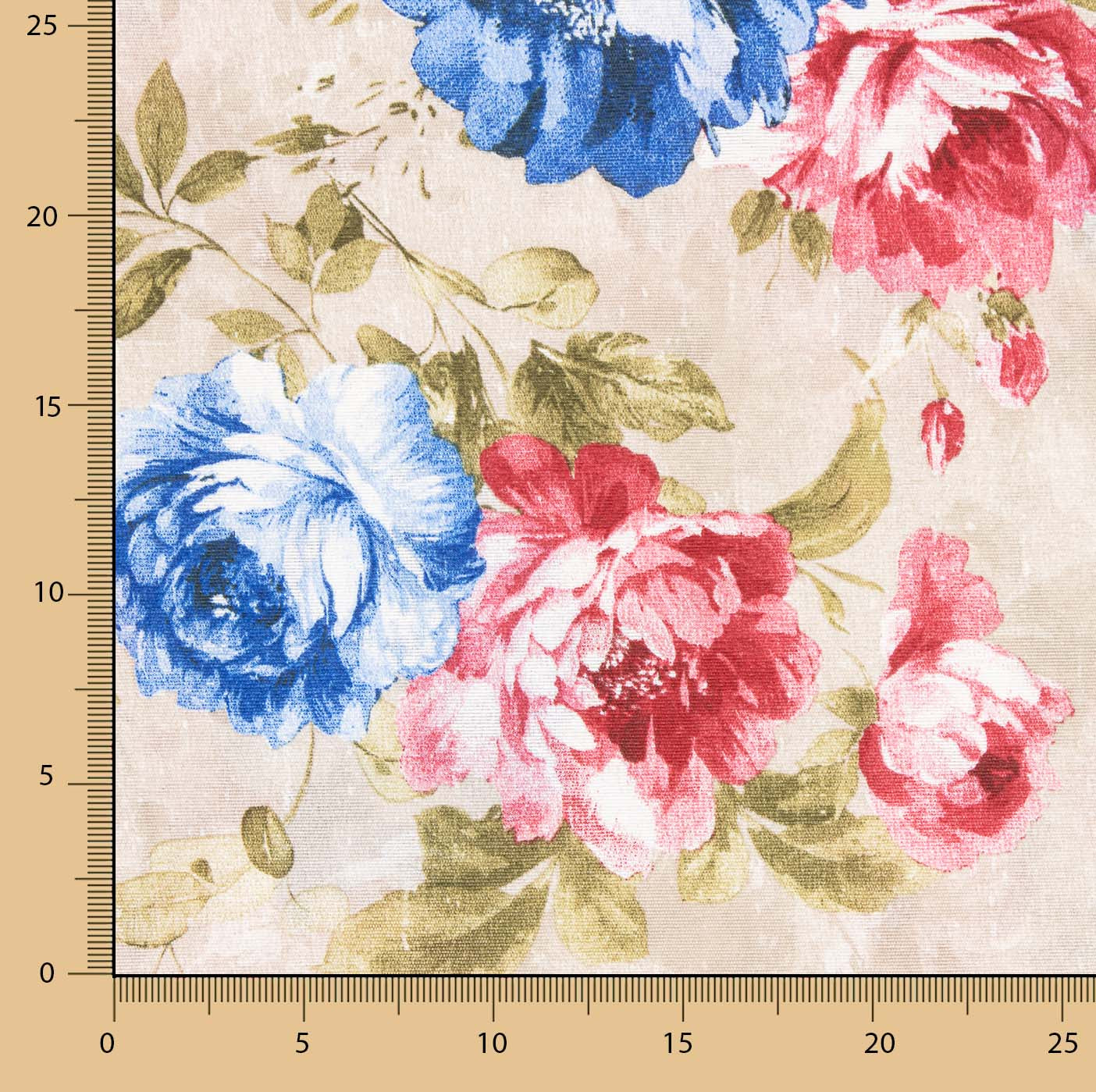 Lona estampada floral Provenza azul - Ribes y Casals