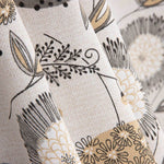 Lona estampada com flores nórdicas - Ribes y Casals