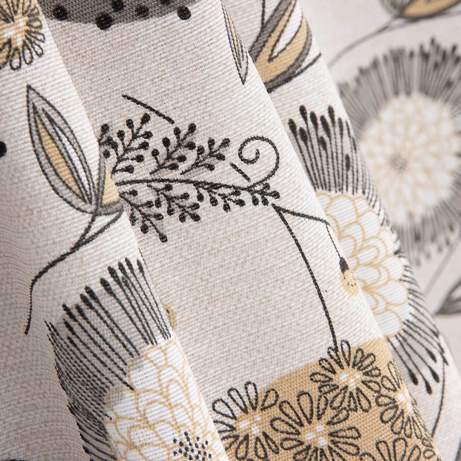 Lona estampada com flores nórdicas - Ribes y Casals