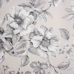 Lona estampada com flores elegantes cinzentas - Ribes y Casals