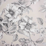 Lona estampada com flores elegantes cinzentas - Ribes y Casals