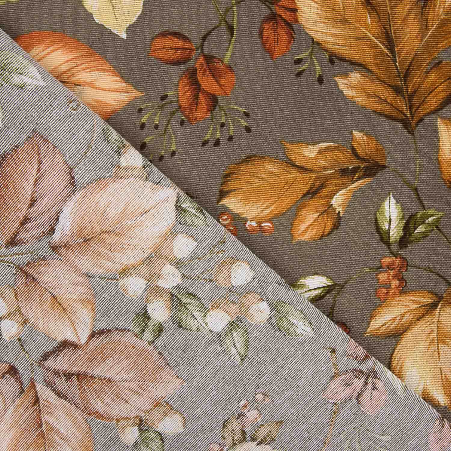 Lona estampada com folhas de outono - Ribes y Casals