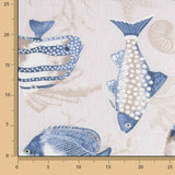 Lona estampada com peixes marinhos - Ribes y Casals