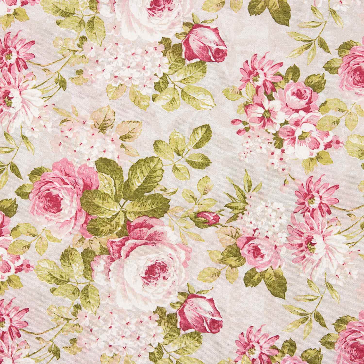 Lona estampada com flores românticas - Ribes y Casals