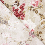 Loneta estampada floral em rosa e grená - Ribes y Casals
