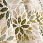 Loneta estampada com rosetas de folhas verdes - Ribes y Casals
