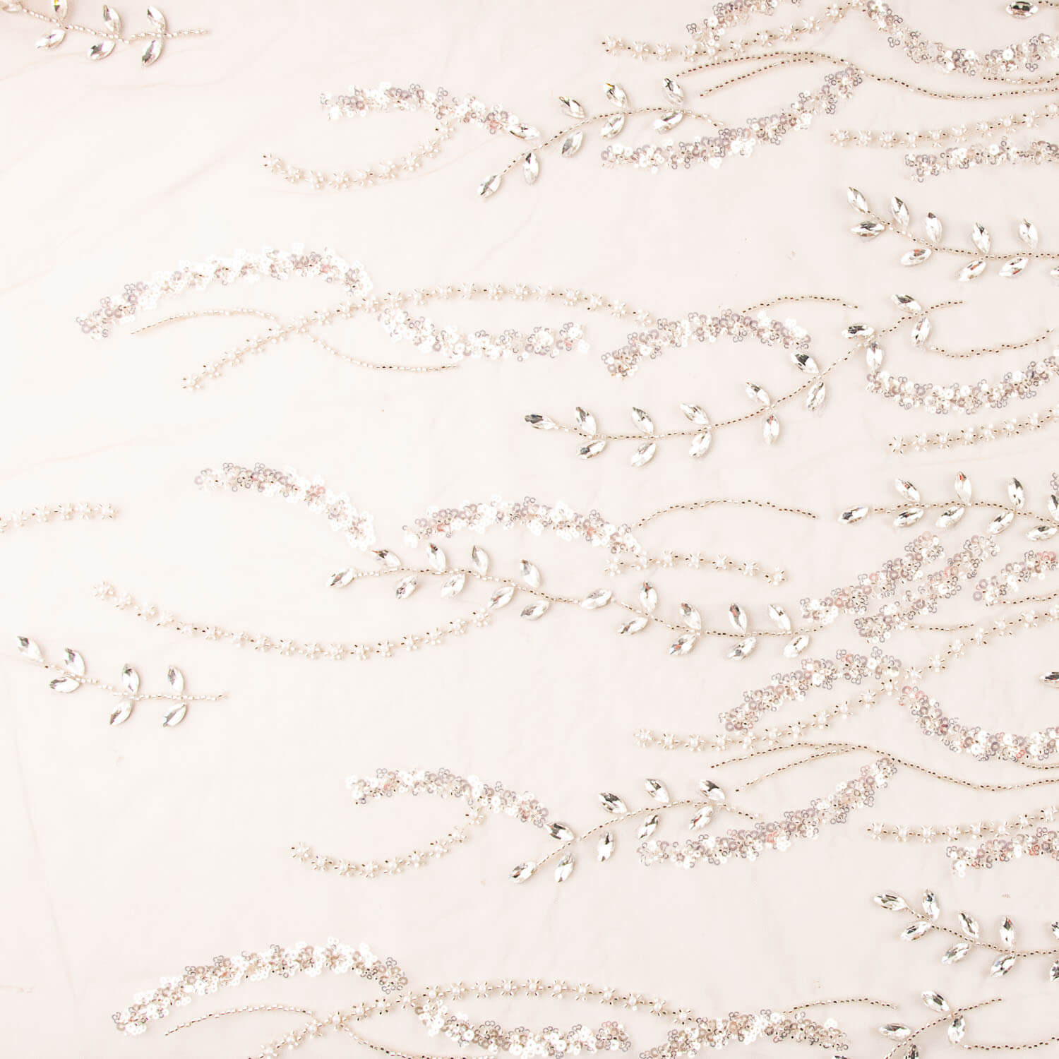 Strass Tule Nude Strass Prateado - Ribes y Casals