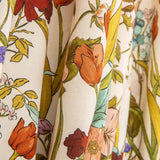 Retalho de viscose estampado com delicadas flores botânicas - Várias medidas x largura de 140 cm - Ribes y Casals