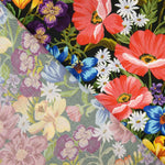 Viscose estampada com flores silvestres vibrantes - Ribes y Casals