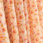 Bambula de Poliéster com Estampado de Flor Silvestre Pêssego - Ribes y Casals