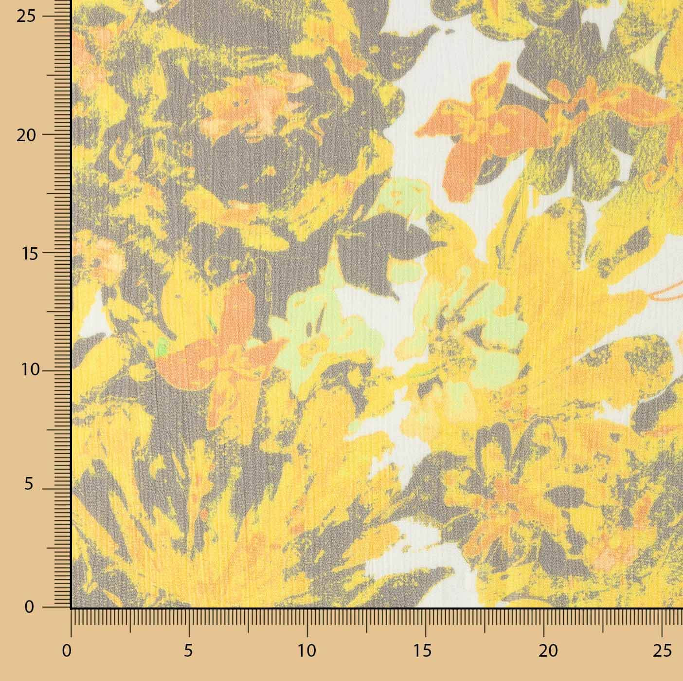 Viscose Bambula Estampada Flores Sol - Ribes y Casals