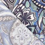 Caxemira Artística de Viscose Acetinada Azul - Ribes y Casals
