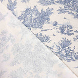 Algodão Revestido Toile de Jouy Azul e Branco - Ribes y Casals