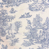Algodão Revestido Toile de Jouy Azul e Branco - Ribes y Casals