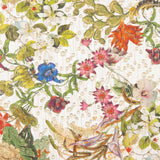 Gasa Georgette Lúrex Blanc Botanique - Ribes y Casals