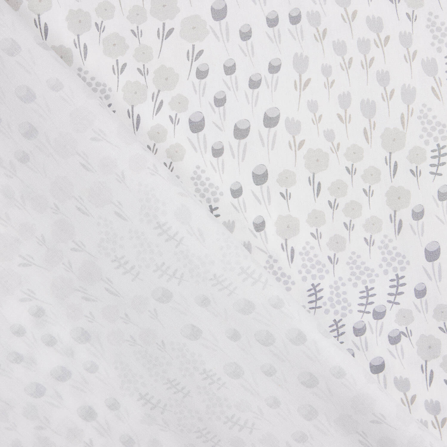 Percal estampado Pradera cinzento - Ribes y Casals