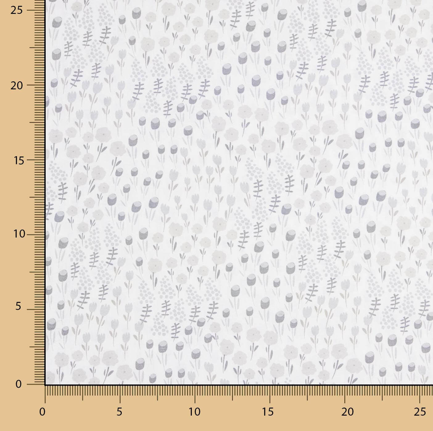 Percal estampado Pradera cinzento - Ribes y Casals