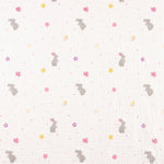 Muselina Algodão Coelhinhos Primavera - Ribes y Casals