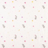 Muselina Algodão Coelhinhos Primavera - Ribes y Casals