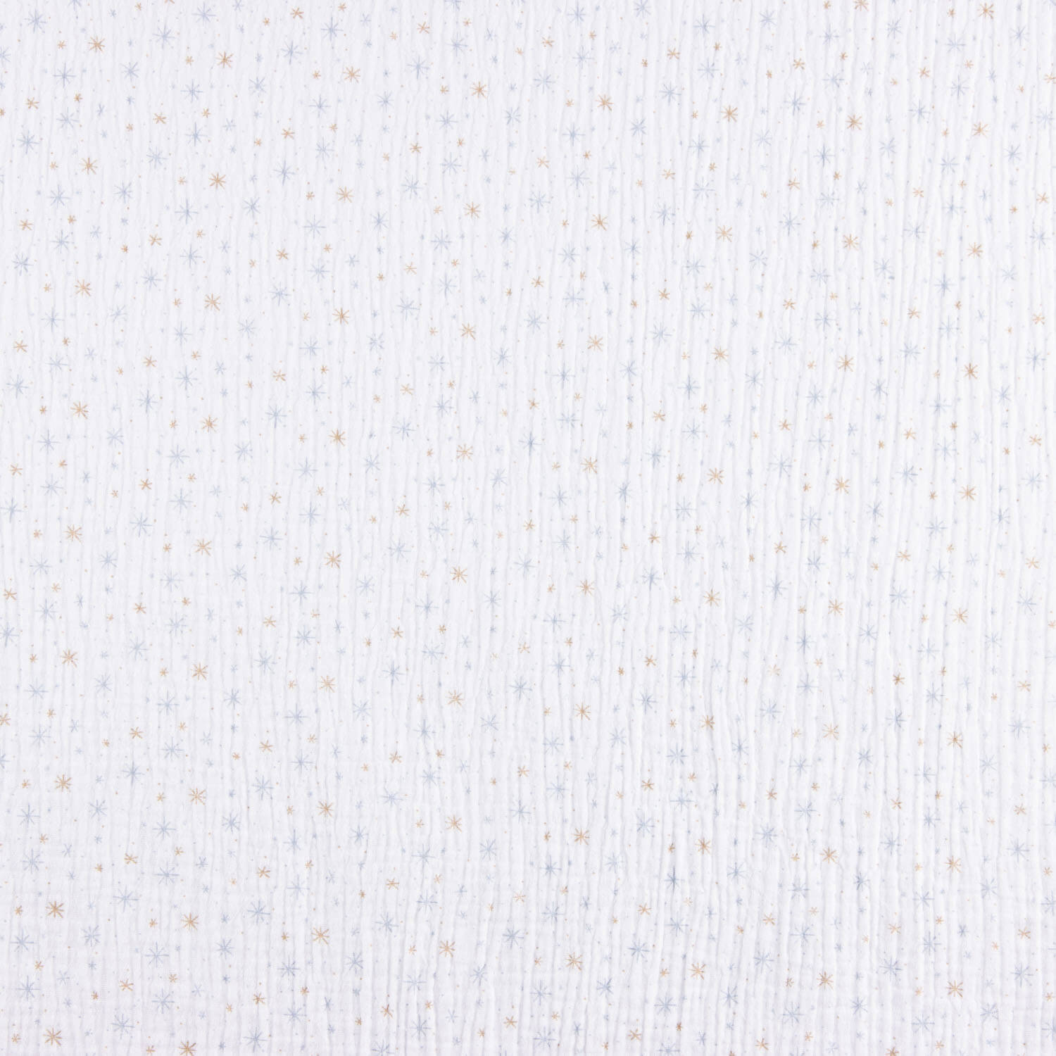 Muselina Algodão Estrelas Azul e Mostarda - Ribes y Casals