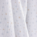 Muselina Algodão Estrelas Azul e Mostarda - Ribes y Casals