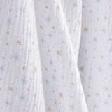 Muselina Algodão Estrelas Azul e Mostarda - Ribes y Casals