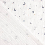 Muselina Algodão Luas e Estrelas Azul - Ribes y Casals