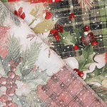 Loneta estampada com motivos natalícios em patchwork escocês - Ribes y Casals