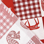Loneta estampada com motivos natalícios em patchwork nórdico - Ribes y Casals