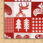 Loneta estampada com motivos natalícios em patchwork nórdico - Ribes y Casals