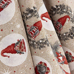 Loneta estampada com gnomos de Natal - Ribes y Casals