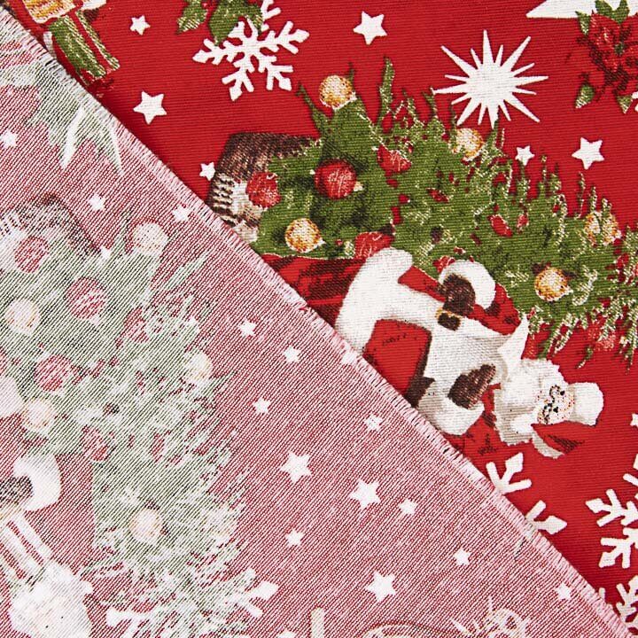 Loneta estampada com motivos natalícios: Pai Natal e árvore de Natal - Ribes y Casals