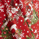 Loneta estampada com motivos natalícios: Pai Natal e árvore de Natal - Ribes y Casals