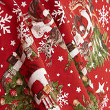 Loneta estampada com motivos natalícios: Pai Natal e árvore de Natal - Ribes y Casals