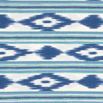 Lona estampada com padrão tradicional de Maiorca em azul e verde - Ribes y Casals