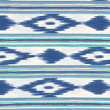 Lona estampada com padrão tradicional de Maiorca em azul e verde - Ribes y Casals