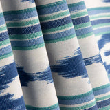 Lona estampada com padrão tradicional de Maiorca em azul e verde - Ribes y Casals